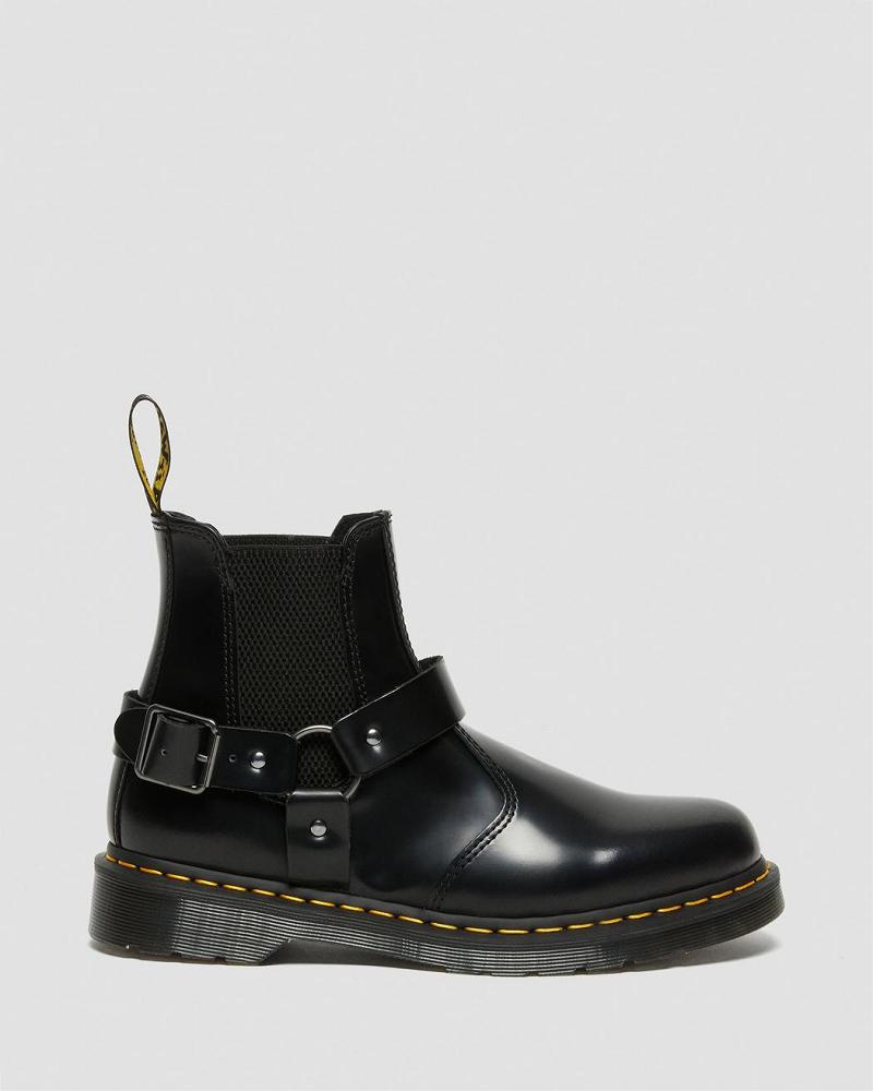 Dr Martens Wincox Smooth Lær Spenne Chelsea Støvler Dame Svarte | Norge 636QMA